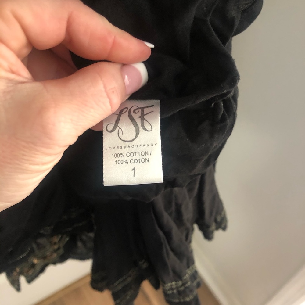 Loveshackfancy Black Popover Sz 1 - image 5